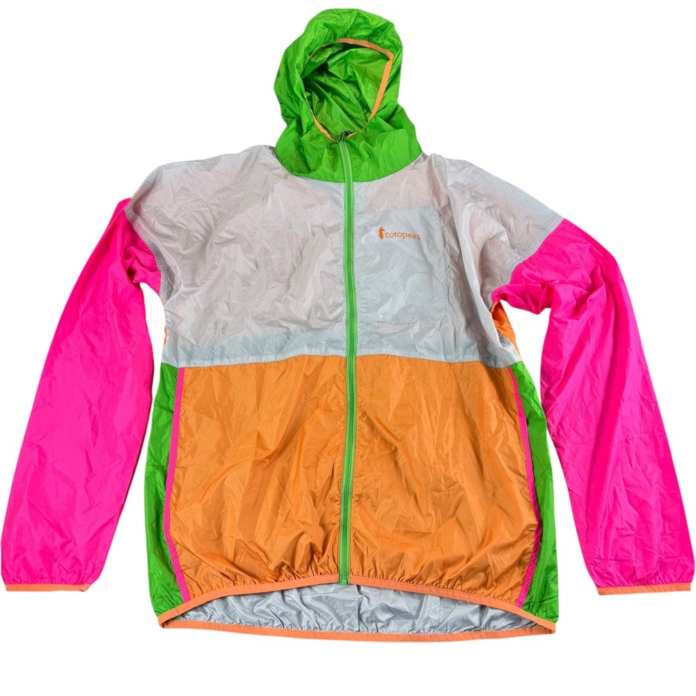 Cotopaxi Teca Technical‎ Windbreaker Jacket Colorblock Neon Mens Size XL New